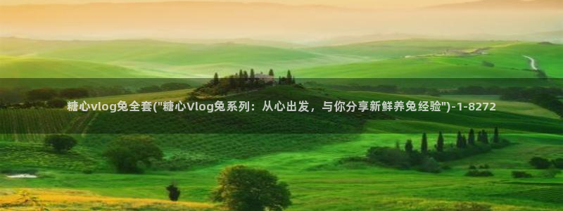 糖心vlog怎么刷：糖心vlog兔全套(\