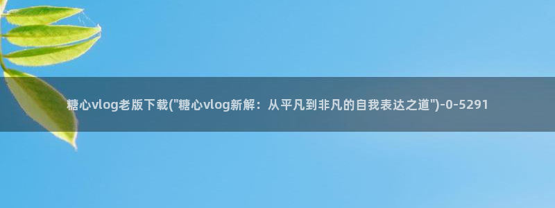 糖心vlog怎么刷号：糖心vlog老版下载(\